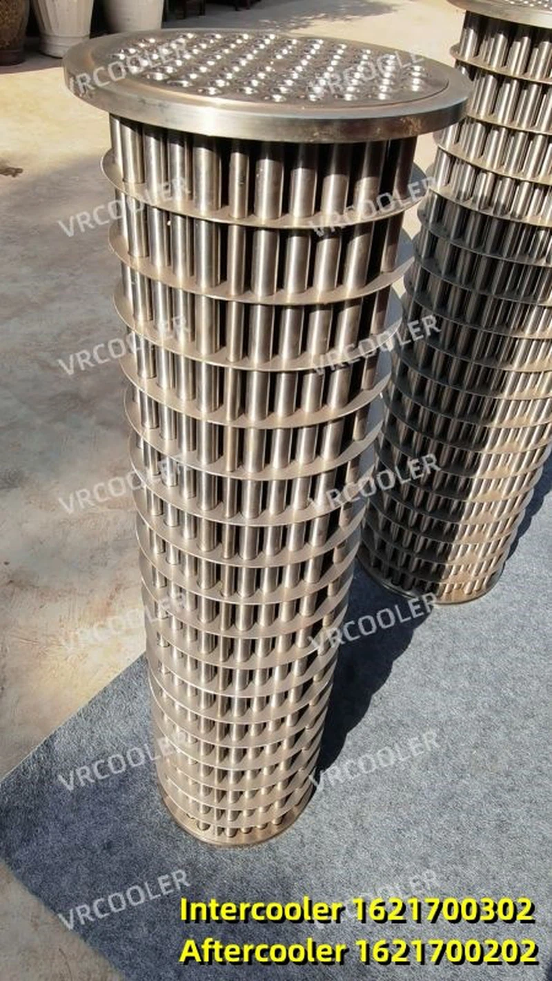 Atlas Copco Compressor Model Zr160 Aftercooler Part No.1621700208 Atlas Copco Compressor Model Zr160 Aftercooler Part No.1621700208
